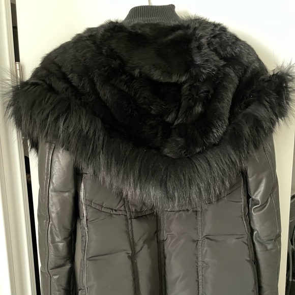 Rudsak Black Fur on Black Jacket in size S - Picture 7 of 10